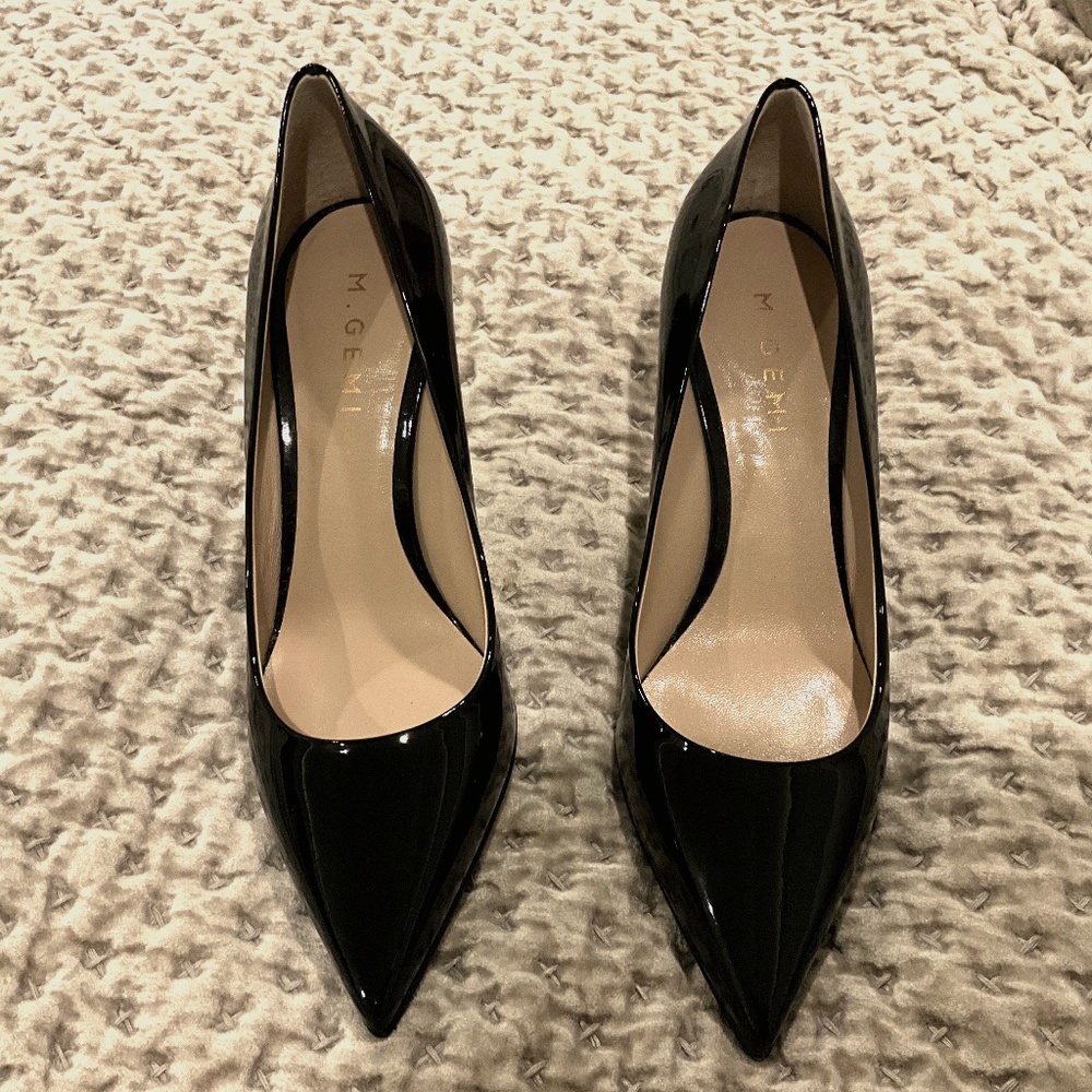 M. Gemi black pointed heels size 38/7.5 (The Esatto 90mm)